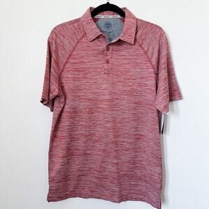 NWT Flag & Anthem Men MadeFlex Performance Golf Polo Shirt Red Small UPF Stretch